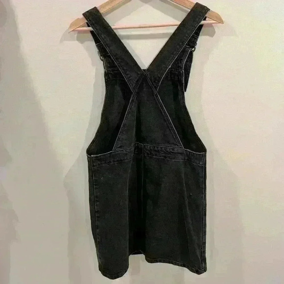 Topshop Women’s Denim Spencer Dress Dark Wash Black US Size 4 - Picture 4 of 5
